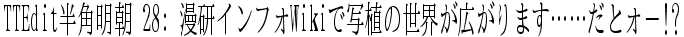 TTEdit半角明朝